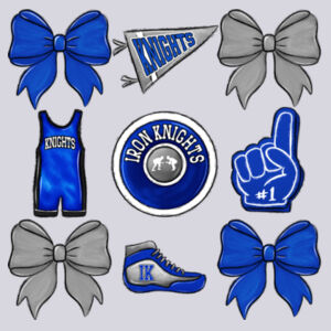 Iron Knights Wrestling Girly  - Core Fleece Pullover Hooded Sweatshirt Design