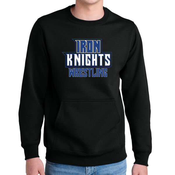 Iron Knights Wrestling  - Core Fleece Crewneck Pocket Sweatshirt Thumbnail