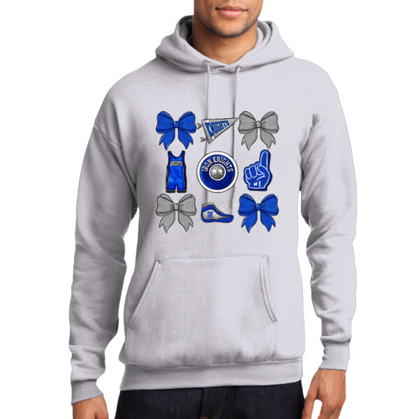 Iron Knights Wrestling Girly  - Core Fleece Pullover Hooded Sweatshirt Thumbnail