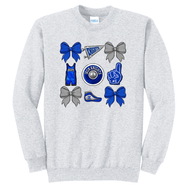 Iron Knights Wrestling Girly  - Core Fleece Crewneck Sweatshirt Thumbnail