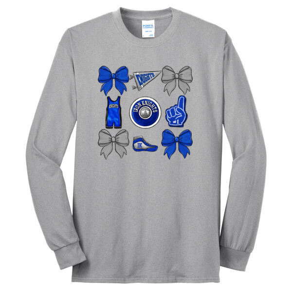 Iron Knights Wrestling Girly  - Long Sleeve Core Blend Tee Thumbnail