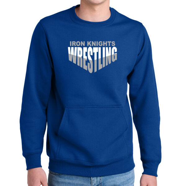Iron Knights Wrestling - Core Fleece Crewneck Pocket Sweatshirt Thumbnail
